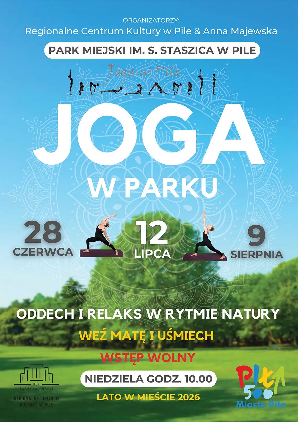 Już po raz kolejny Park Miejski w Pile zamieni się w przestrzeń wspólnego relaksu, ruchu i dobrej energii.