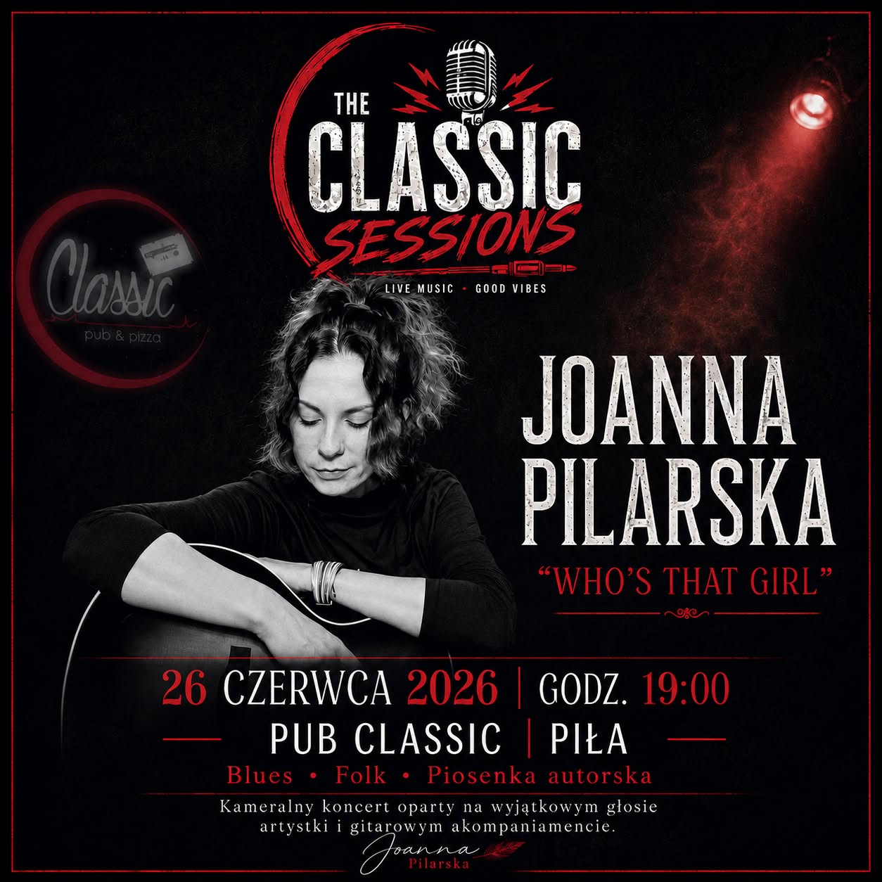 Pub Classic wraca z koncertami. Pierwszy „The Classic Session” z Joanną Pilarską