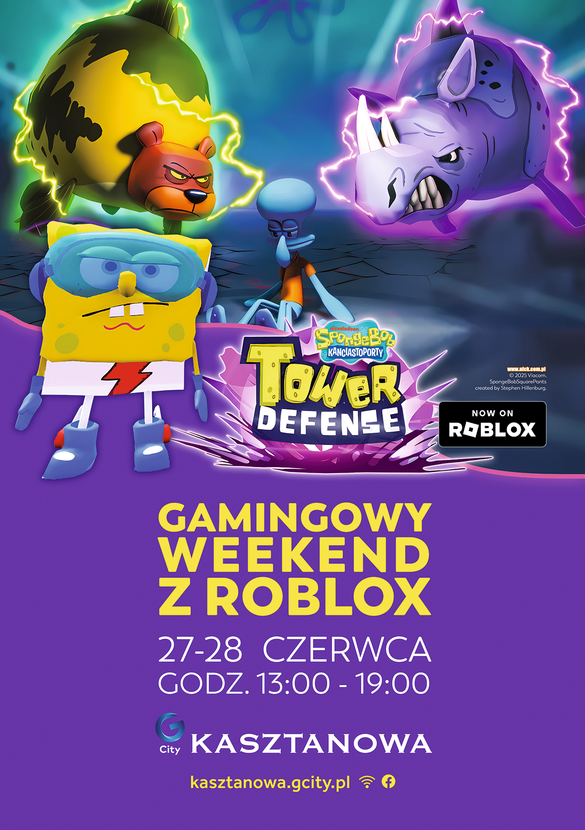 Gamingowy weekend z Roblox i SpongeBobem w G City Kasztanowa w Pile