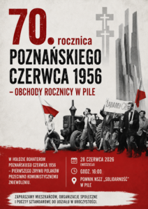 W Pile uczczą bohaterów Poznańskiego Czerwca. W niedzielę uroczystość przy pomniku „Solidarności