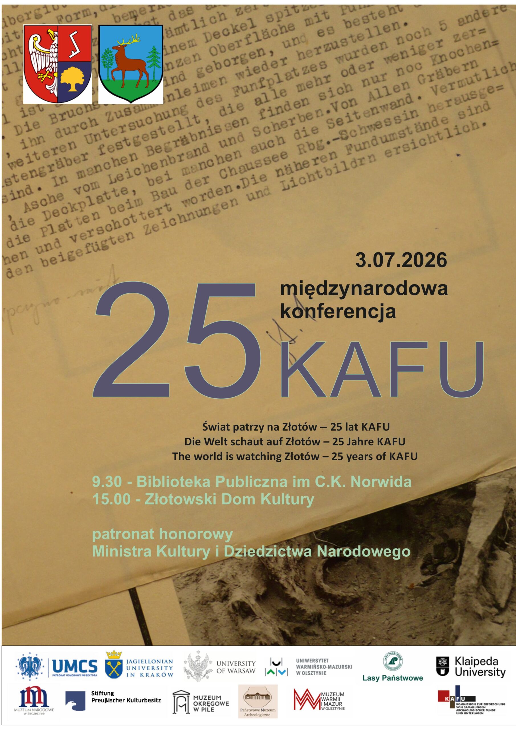 Złotów stolicą archeologii! Wielki jubileusz 25-lecia KAFU i ważna rola Lasów Państwowych w ochronie dziedzictwa kulturowego.