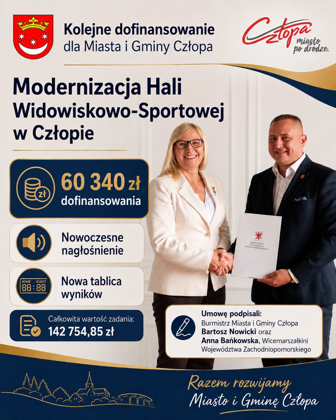 Kolejne dobre wiadomości dla Miasta i Gminy Człopa!