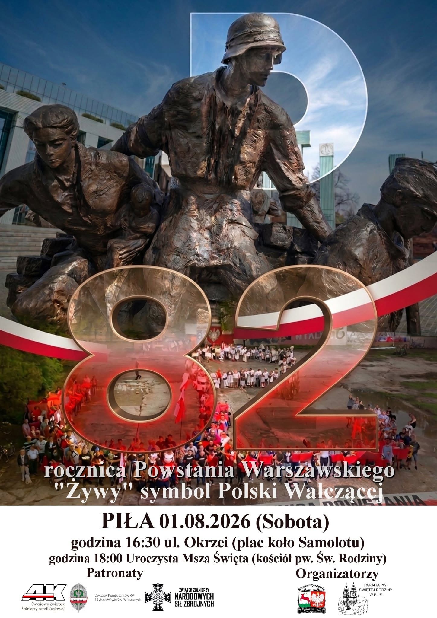 W Pile uczczą 82. rocznicę wybuchu Powstania Warszawskiego. Powstanie „Żywy” symbol Polski Walczącej