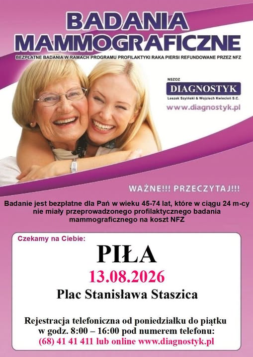 Piła. Drogie Panie, zadbajcie o swoje zdrowie!
