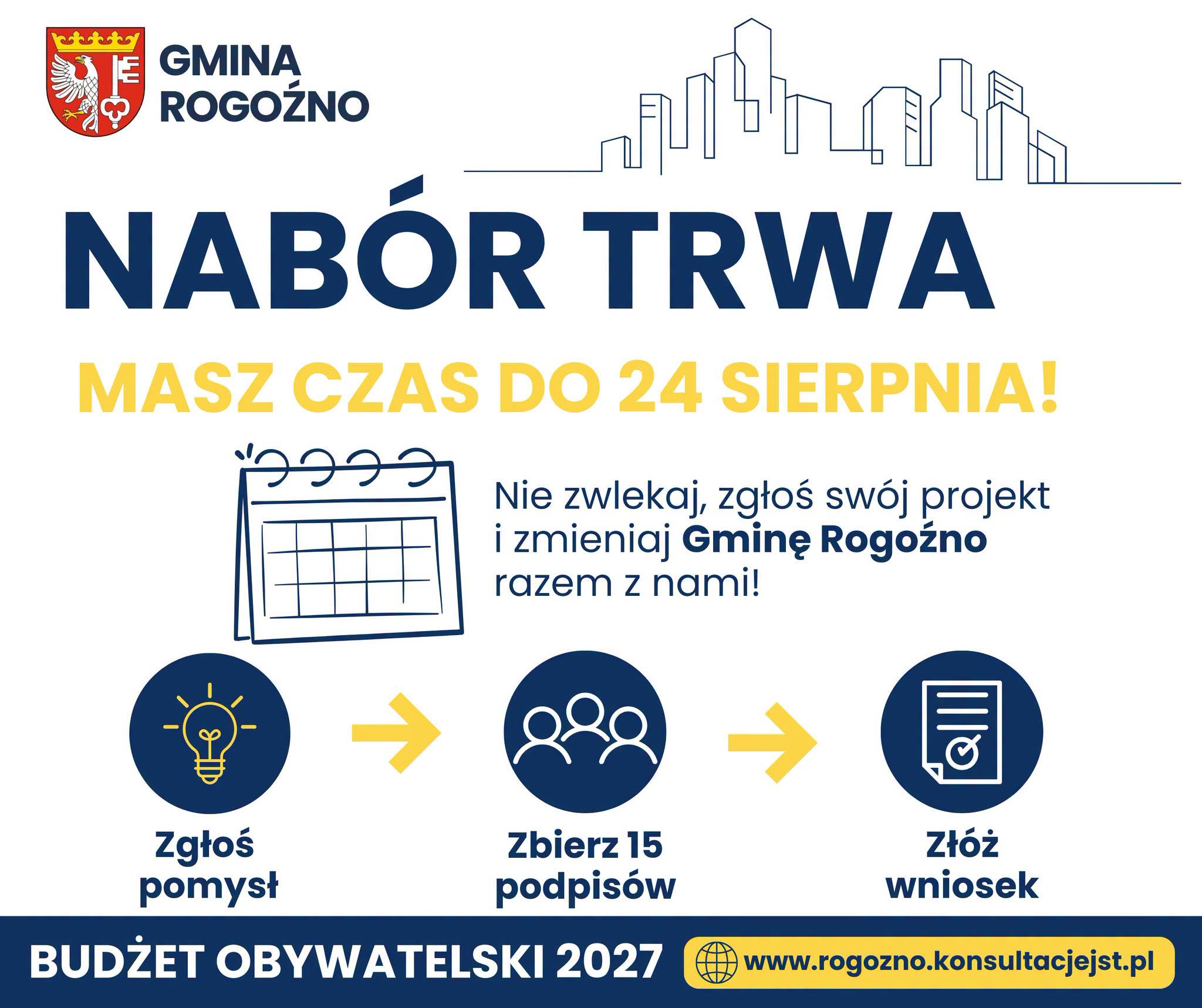 Startujemy z Budżetem Obywatelskim Gminy Rogoźno 2027!