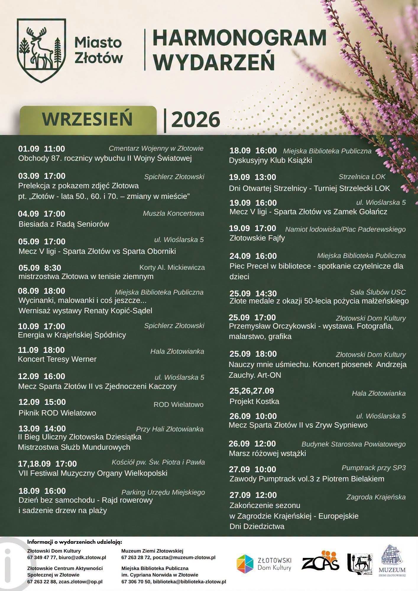 Zobaczcie co będzie się działo we wrześniu w Złotowie