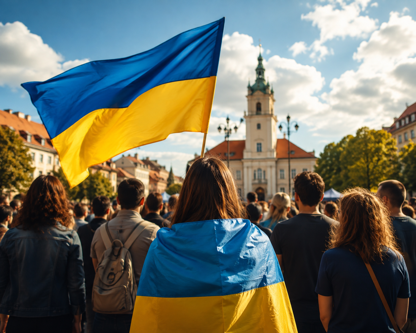 Piła. Demonstracja „Solidarność z Ukrainą”