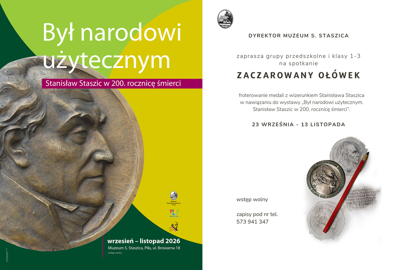 Wystawa czasowa „Był narodowi użytecznym” dla grup szkolnych i przedszkolnych.