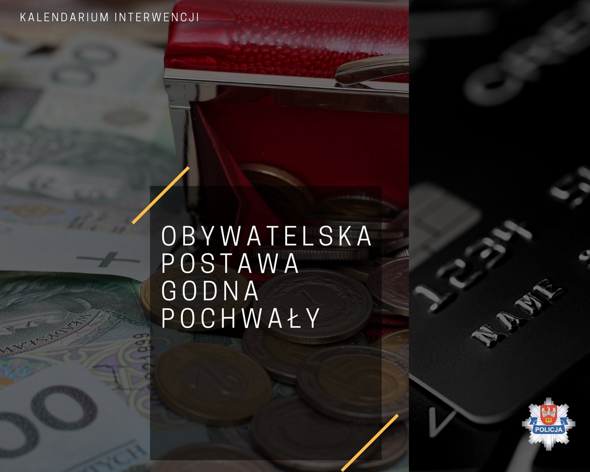 Postawa obywatelska godna naśladowania – znaleziona torebka z dokumentami i pokaźną sumą pieniędzy wróciła do właściciela