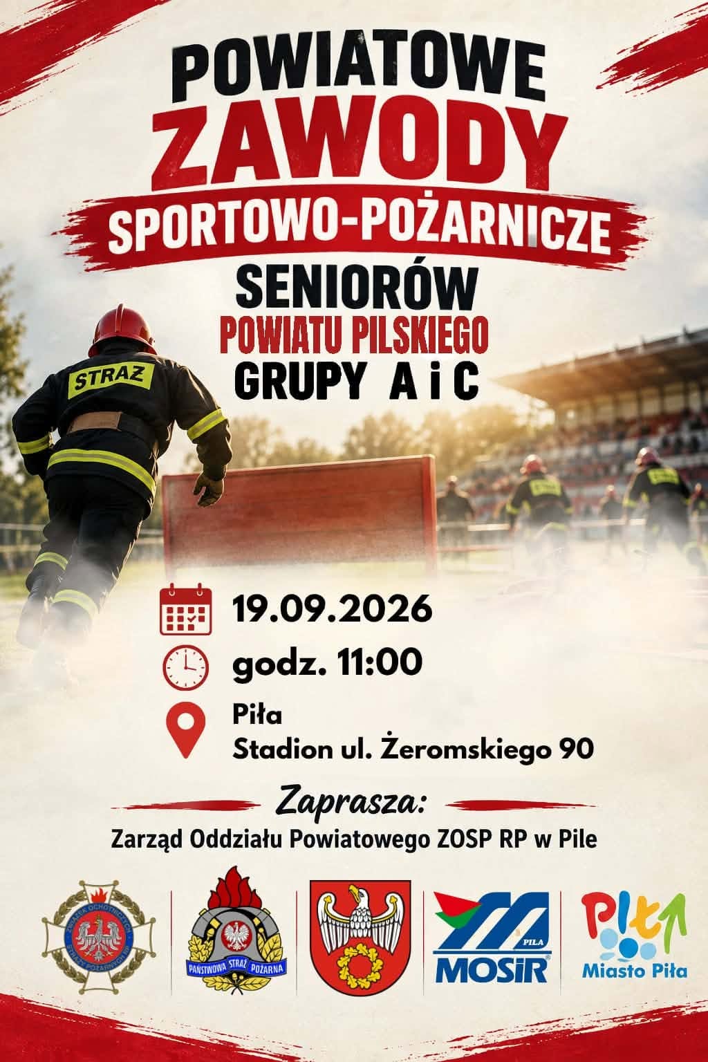 Piła. Zapraszamy na Powiatowe Zawody Sportowo-Pożarnicze 2026