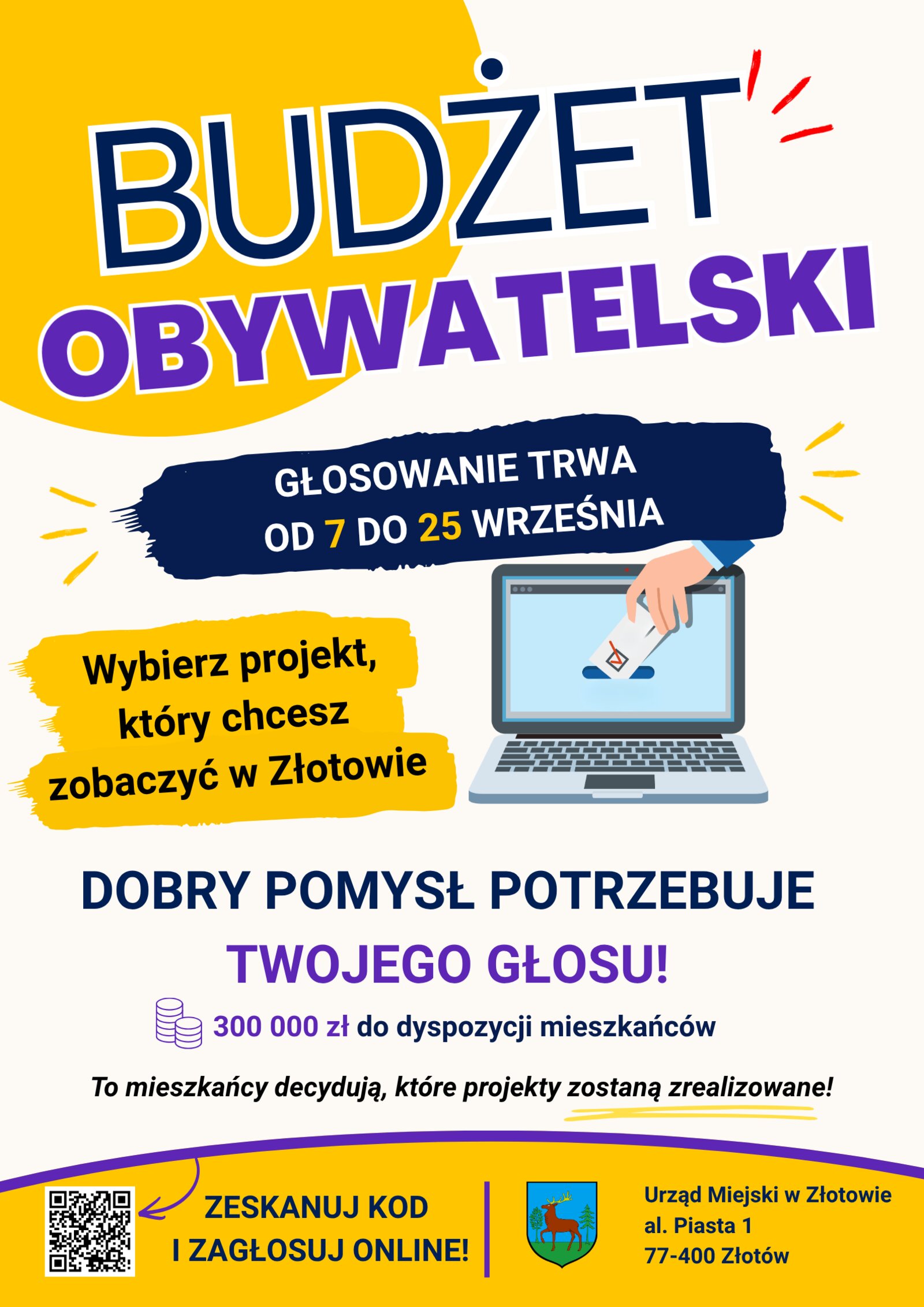 Ruszyło głosowanie w Złotowskim Budżecie Obywatelskim!