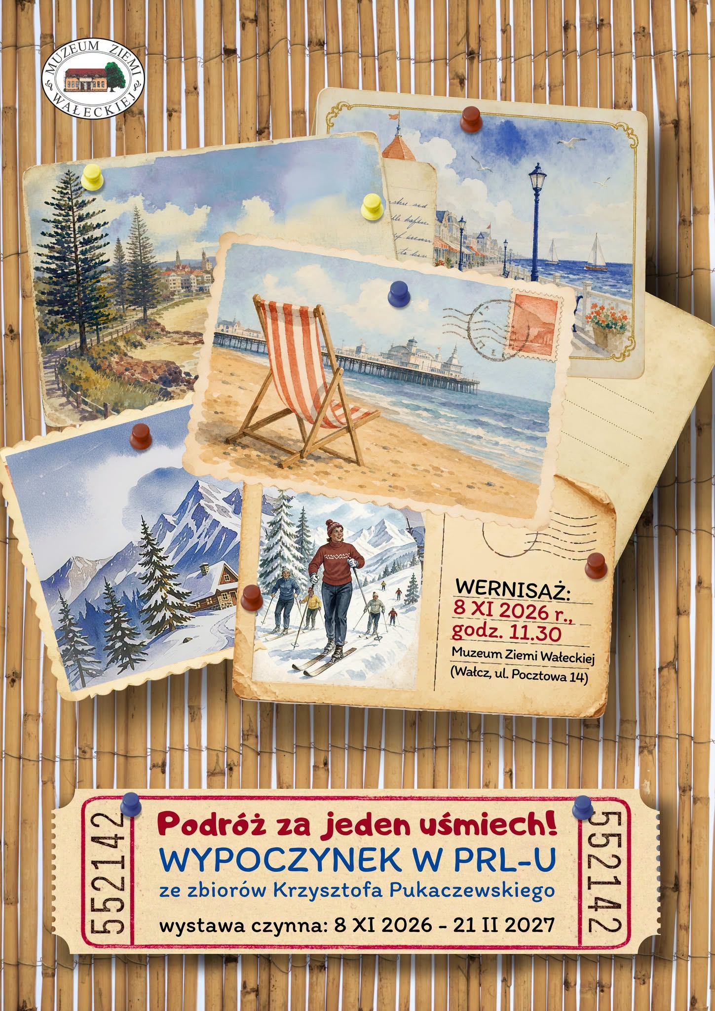Zapraszamy na PODRÓŻ ZA JEDEN UŚMIECH! WYPOCZYNEK W PRL-U / Wystawa czasowa ze zbiorów Krzysztofa Pukaczewskiego
