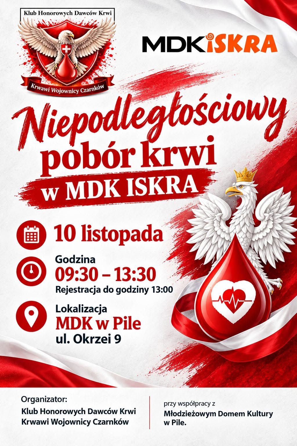 NIEPODLEGŁOŚCIOWY POBÓR KRWI W PILE!
