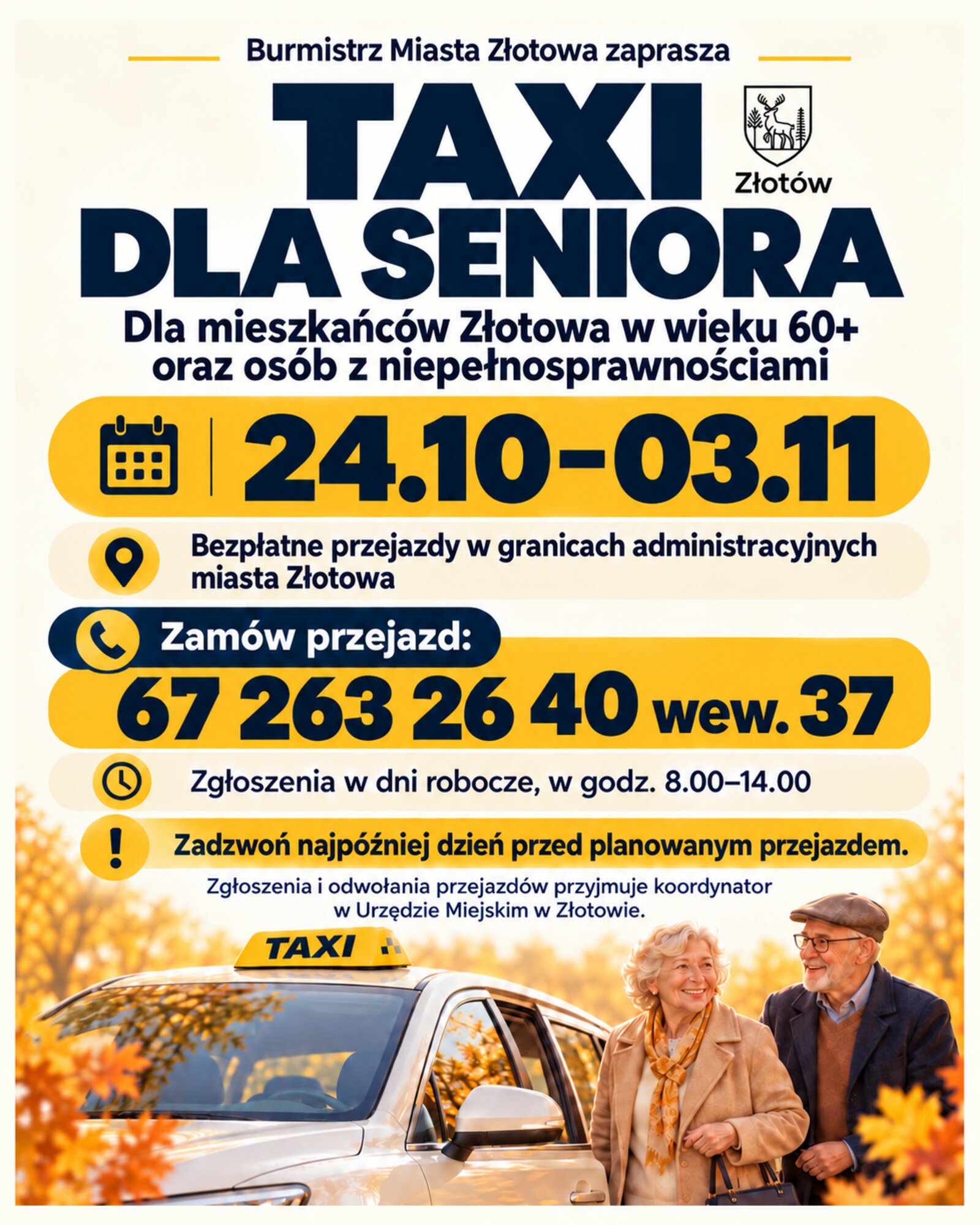 ZŁOTÓW. TAXI DLA SENIORA