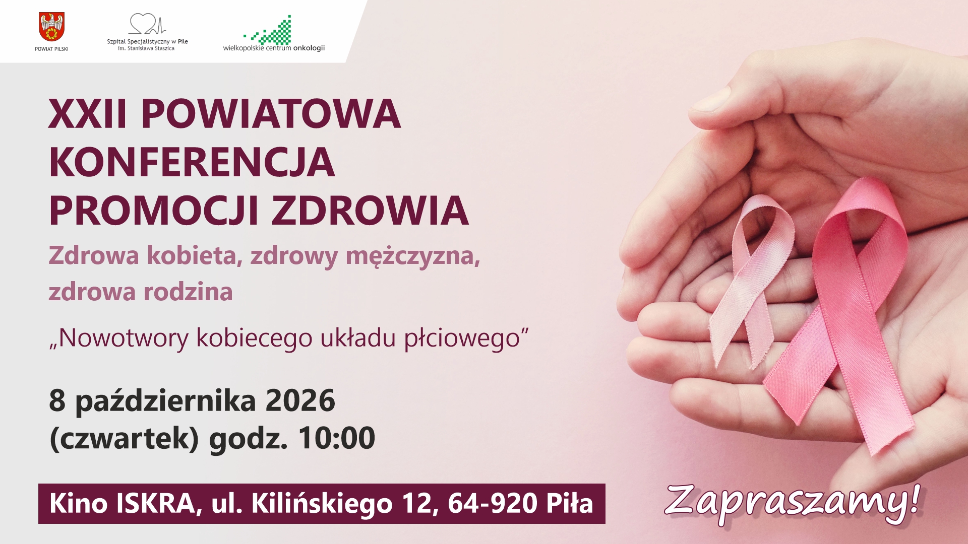 „Nowotwory kobiecego układu płciowego” tematem XXII Powiatowej Konferencji Promocji Zdrowia w Pile